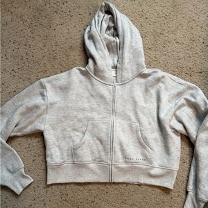 Cozy Earth Cityscape cropped full zip